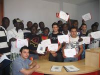 Los alumnos de Casco Histórico con sus diplomas